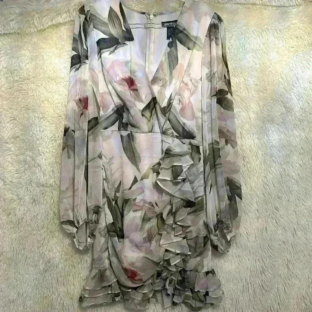 Express Floral Ruffle Dress - Picture 3 of 4